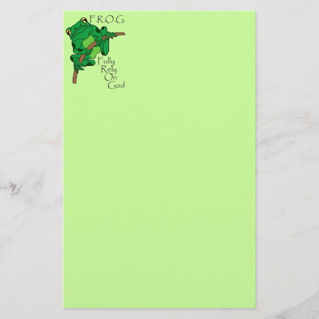 Papelaria F.R.O.G. Confie inteiramente no deus #1 (Frente)