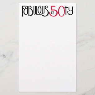 Papelaria Fabuloso em 50 papel de carta vermelho