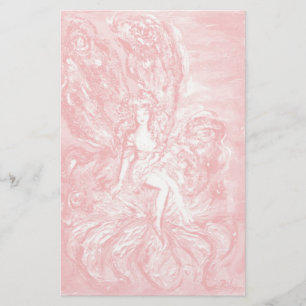 Papelaria FAIRY FLOWY SOBRE A Fantasia Branca Rosa IRIS