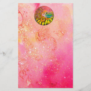 Papelaria FAIRY OF SFLOWERS amarelo rosa preto