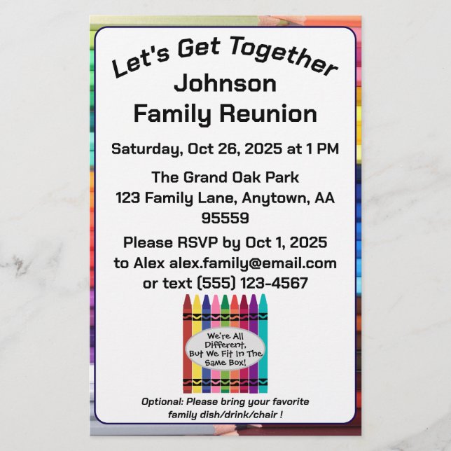 Papelaria Family Reunion Stationery Paper (Frente)
