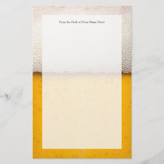 Papelaria Fecho das bolhas de cerveja (Frente)