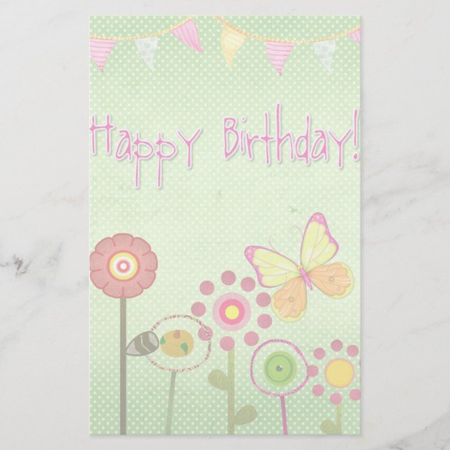 Papelaria Feliz aniversário (Frente)