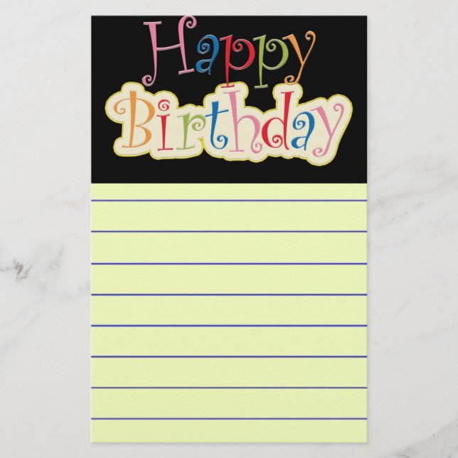 Papelaria Feliz aniversário (Frente)