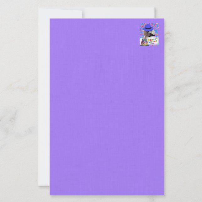 Papelaria Feliz Aniversário Faça Um Poodô Desejo (Frente)