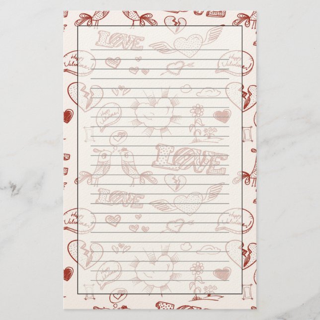 Papelaria Feliz dia de os namorados (Frente)