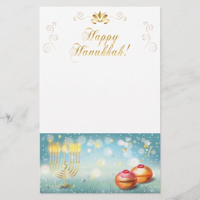 Papelaria Feliz Festival Hanukkah decoração festiva (Frente)