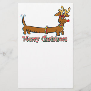 Papelaria Feliz Natal Dachshund