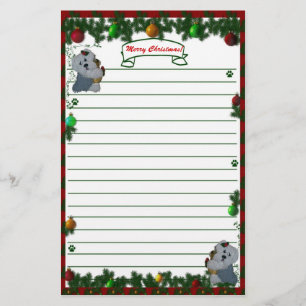 Papelaria Feliz Natal inglês velho do cão de carneiros