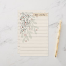 Feliz Natal visco floral desenhado à mão