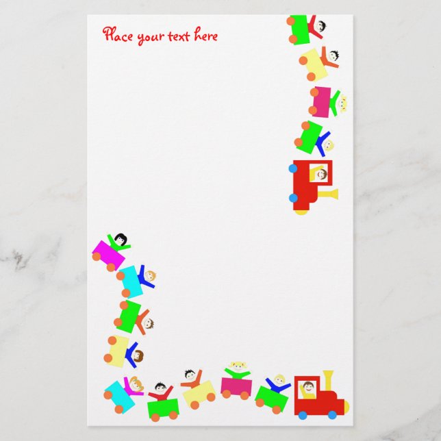 Papelaria Feliz trem infantil (Frente)