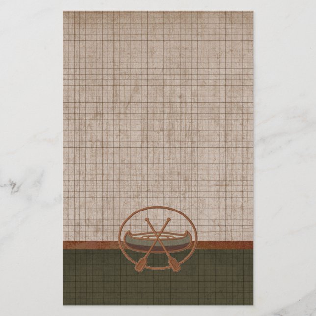 Papelaria Férias de acampamento da viagem da canoa (Frente)