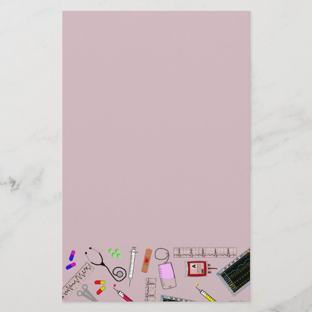 Papelaria Ferramentas da enfermeira diplomada (Frente)