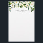 Papelaria Festão floral botânica do inverno da aguarela<br><div class="desc">Artigos de papelaria florais botânicos da festão do inverno da aguarela. Ilustração floral lunática e elegante da aguarela dos artigos de papelaria de flores esbranquiçados e de acentos das hortaliças com tipografia moderna. Personalize estes artigos de papelaria florais com seus próprios detalhes. Aperfeiçoe para o uso pessoal ou ocasiões especiais...</div>