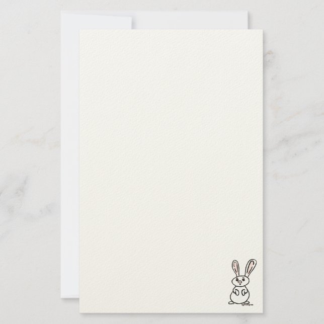 Papelaria figdewdrops Bunny Stationery (Frente)