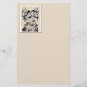 Papelaria Filhote de cachorro do yorkshire terrier que pinta