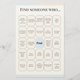 Papelaria Find Someone Who Classroom Bingo Activity