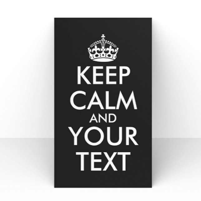 Papelaria Fique calma e continue - Crie o seu (Criador carregado)