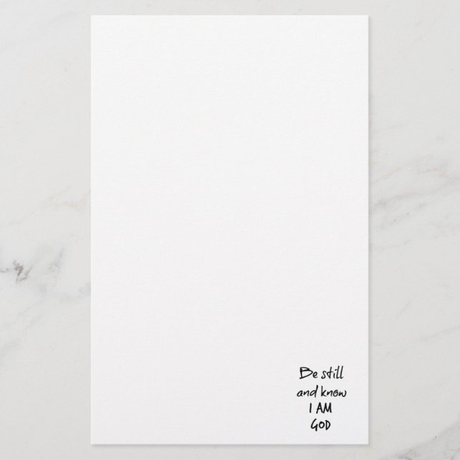Papelaria Fique quieto e saiba que sou Deus Bíblia Verdadeir (Frente)