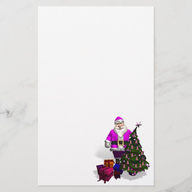 Papelaria Fitas Rosa Santa Claus (Frente)