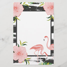 Papelaria Flamingo Rosa-Rosa-Greve Moderna