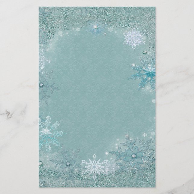 Papelaria Floco de neve Aqua Frost (Frente)