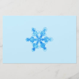 Papelaria Floco de neve azul-inverno