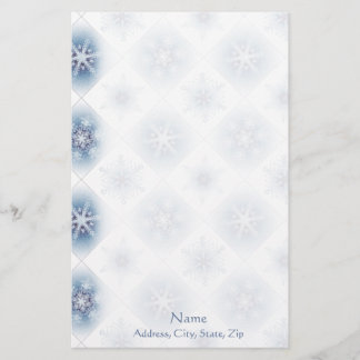 Papelaria Flocos de neve azuis Sparkly