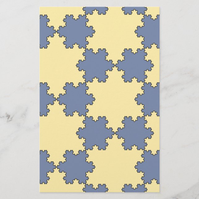 Papelaria Flocos de neve Koch Tesselados (Padrão Fratural) (Frente)