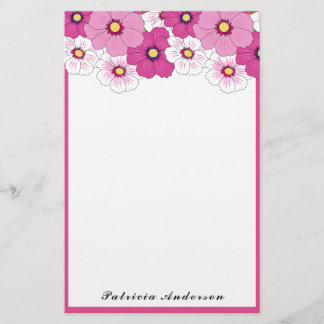 Papelaria Flor Amarelo Cor-de-Rosa bonito