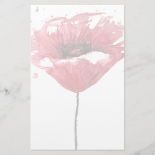 Papelaria Flor da papoila, aguarela