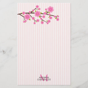 Papelaria Flor de cerejeira cor-de-rosa feminino