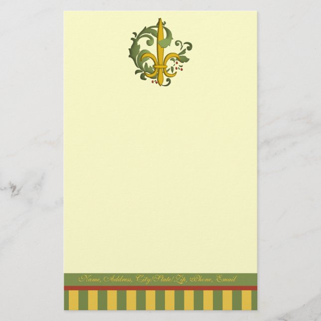 Papelaria Flor de lis do rolo do Natal (Frente)