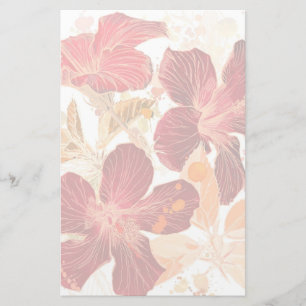 Papelaria Flor do hibiscus - pintura 2 da aguarela