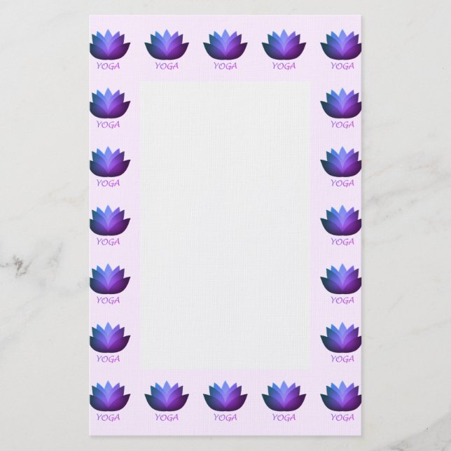 Papelaria Flor Puro Yoga Lotus (Frente)