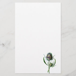 Papelaria Flor selvagem da antiguidade do cardo do Scottish