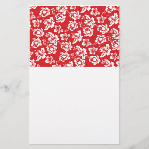 Papelaria Flor Vermelho Havaiano