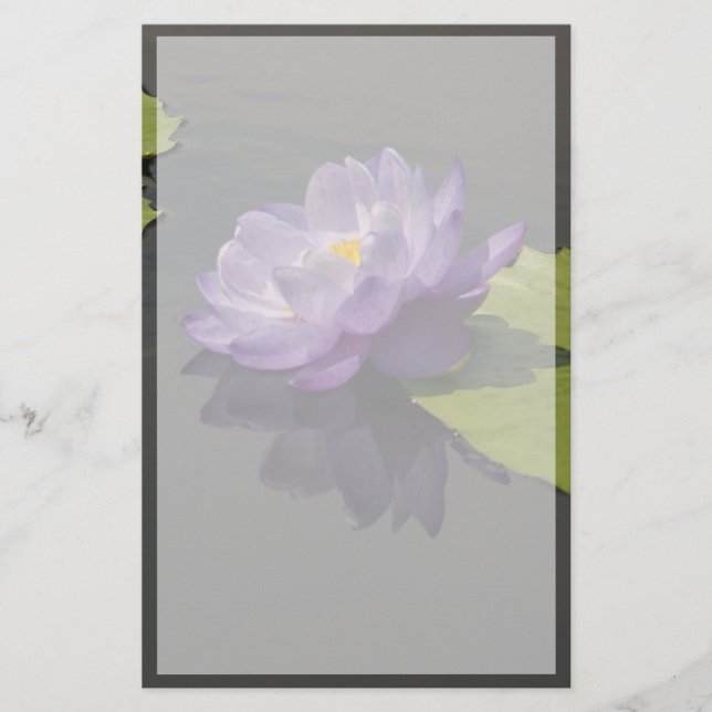Papelaria Flor Waterlily de Lotus Puro Azul (Frente)
