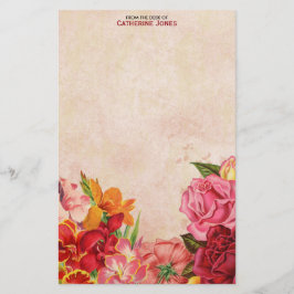 Papelaria Florais Vintage Elegantes | Papel Antigo | Colorid
