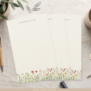 Papelaria Floral Aquarela Chique Elegante