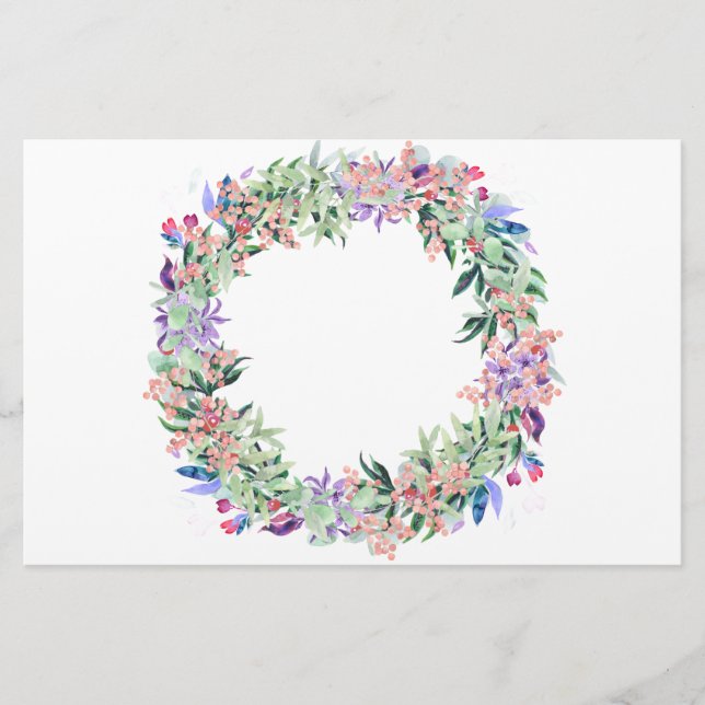 Papelaria Floral Berries Wreath (Frente)