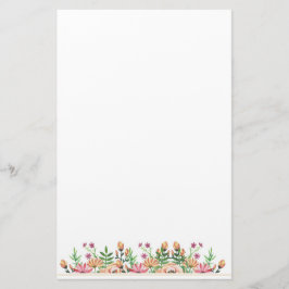 Papelaria Floral de Pêssego