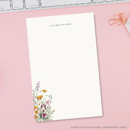 Papelaria Floral Elegante Personalizado