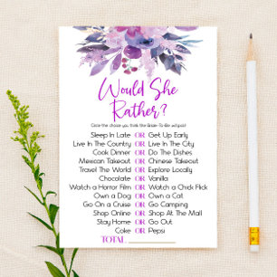 Papelaria Floral Roxo Ela Preferencialmente Jogo De Chá de p