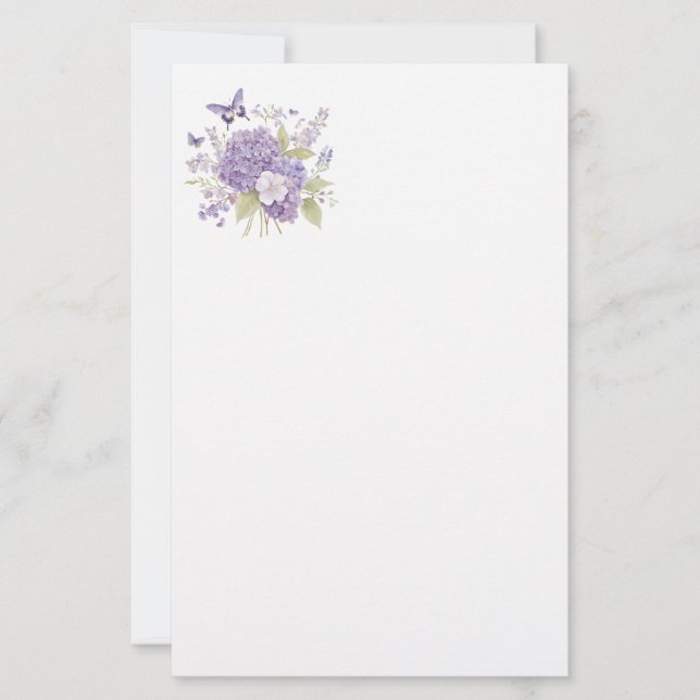 Papelaria Floral Stationery Paper (Frente)