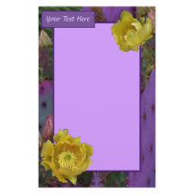 Flores Amarelas Púrpuras De Opuntia Perea Cactus