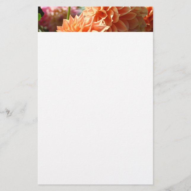 Papelaria Flores Dahlia personalizadas Dahlias (Frente)