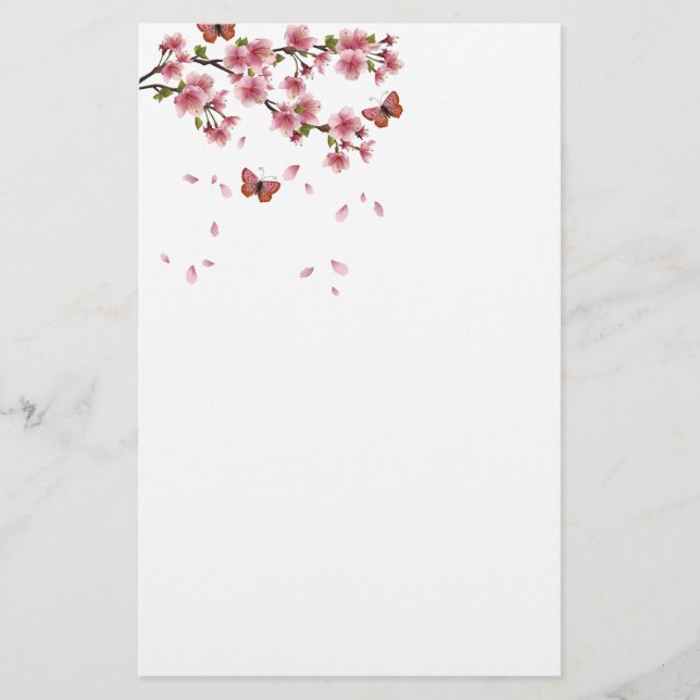 Papelaria Flores e borboletas (Frente)