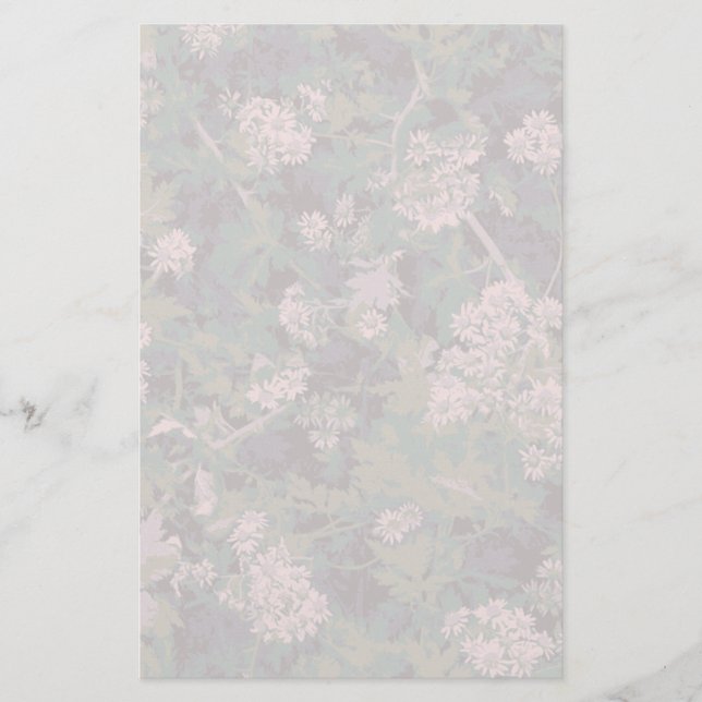 Papelaria Flores, folhas e camuflagem (Frente)
