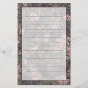 Papelaria Flores, folhas, e camuflagem